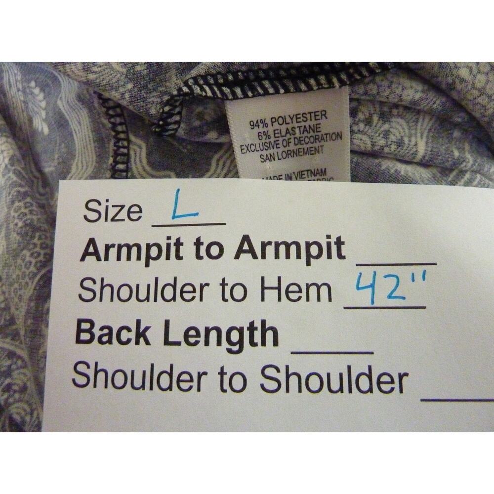 Tahari L Black/White Wrap Dress - Picture 7 of 7